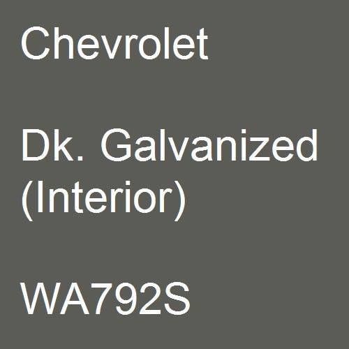 Chevrolet, Dk. Galvanized (Interior), WA792S.